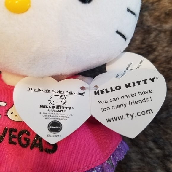 Ty Beanie Babies I ❤ Las Vegas plush Hello Kitty - Picture 5 of 7